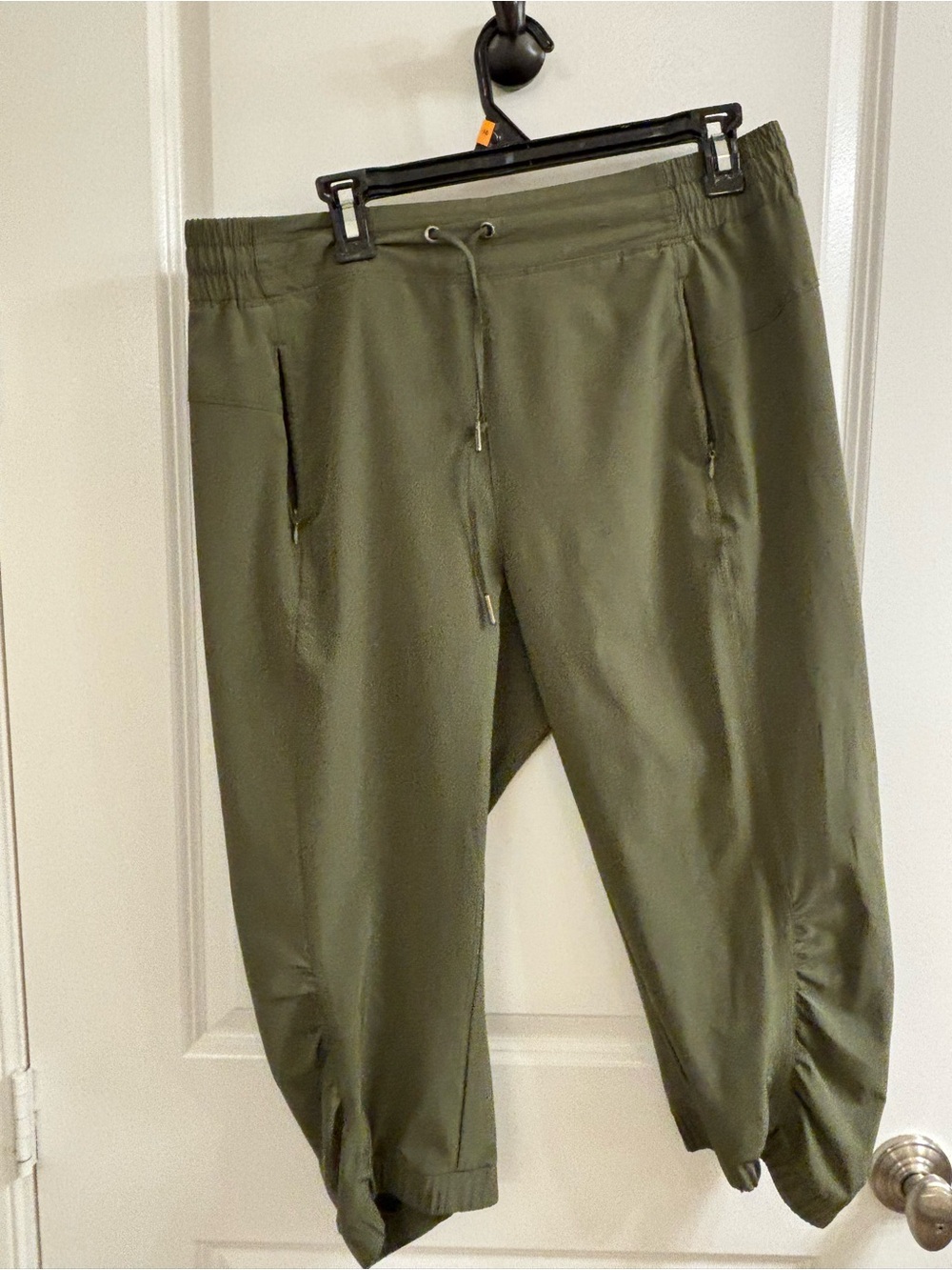 Women's Olive Green Drawstring Capris